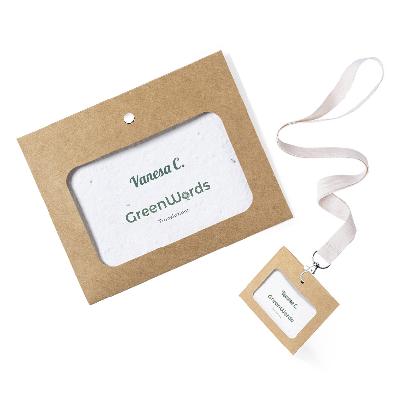 Badge met zaadpapier